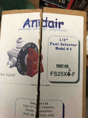 Andair Fuel Selector, Model No. 4, PN FS25X2-F, SN 15010, 2025-09-18.jpg (1.8 MiB) Viewed 457 times Andair Fuel Selector, Model No. 4, PN FS25X2-F, SN 15010, 2025-09-18.jpg